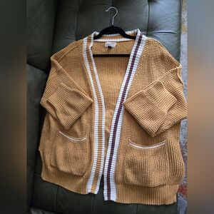 Women's Universal Thread Open Front Knit Cartigan with Pockets Size XL